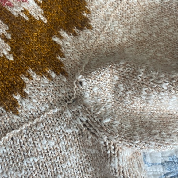 L.L.Bean Cotton Ragg Nordic Fair Isle Ski Funnel Neck Pullover Sweater Size M - Picture 9 of 9